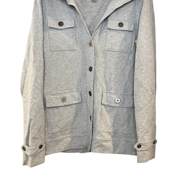 Lucy Gray Stretch Knit Utility Cargo Jacket Twilightcore Y2K Gorpcore Button M - Picture 3 of 6